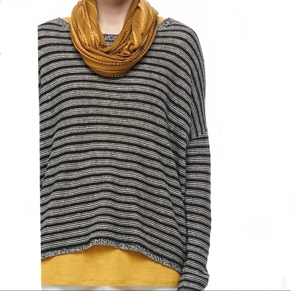 Eileen fisher striped boxy knit top